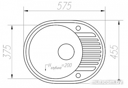 Кухонная мойка Tolero R-122 (белый)