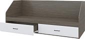 Кровать-тахта Горизонт Ненси 800 2ящ (венге/белый глянец)