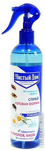 Спрей от насекомых Чистый дом от клопов и блох спрей с экстрактом ромашки 400 мл