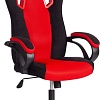 Игровое (геймерское) кресло TetChair Pilot флок/ткань (черный/черный/красный)