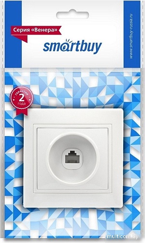 Розетка телефонная SmartBuy Венера SBE-01w-S1-PH