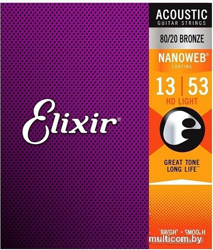 Струны для гитары Elixir Strings 11182 13-53 HD Light