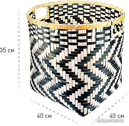 Корзина Natural House Зигзаг DC15L (черный/белый)