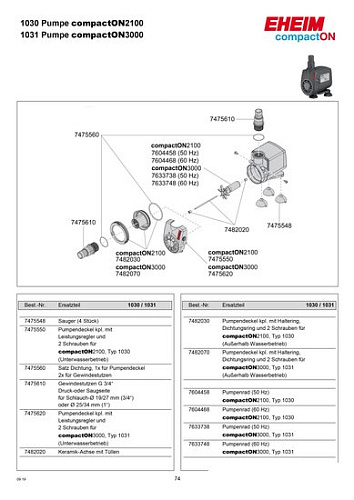 Помпа Eheim compactON 3000 1031220