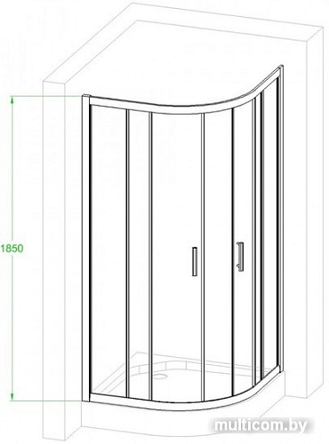 Душевой уголок Royal Bath RB100HKD-C-CH 100x100