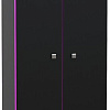 Шкаф распашной МДК Black 2-х створчатый BL-СК2Ф 490x800x1980 (черный/кромка фуксия)