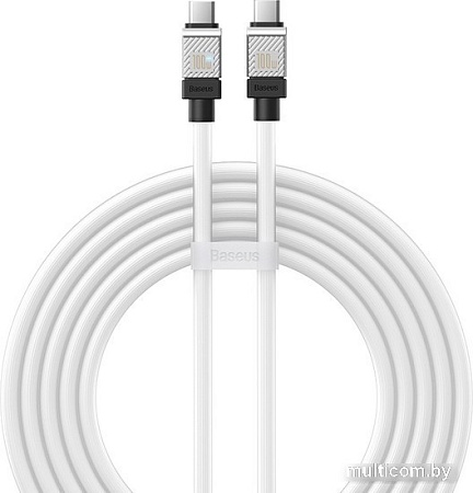 Кабель Baseus CoolPlay Series Fast Charging Cable 100W USB Type-C - USB Type-C (2 м, белый)