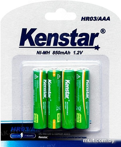 Аккумулятор Kenstar HR03/AAA Ni-Mh 850 mAh BL-4