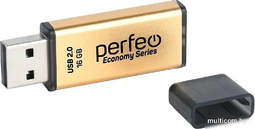 USB Flash Perfeo E03 16GB (золотистый)