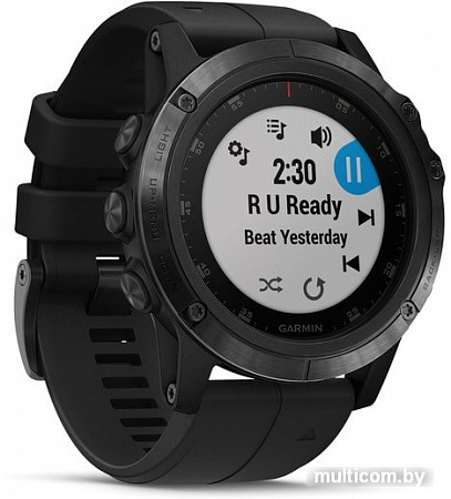 Умные часы Garmin Fenix 5X Plus Sapphire (черный)