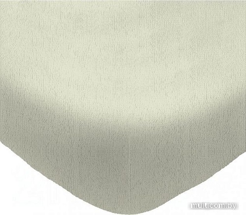 Постельное белье Luxsonia Махра на резинке 180x200 Мр0020-6 (молочный)