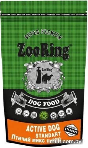Сухой корм для собак ZooRing Active Dog Standart Птичий Микс 2 кг