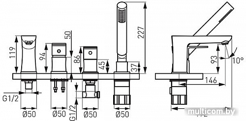 Смеситель Ferro Algeo BAG11A