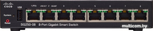 Коммутатор Cisco SG250-08HP