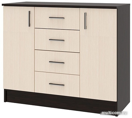 Комод МебельЭра К1000 2Д (венге-лоредо)