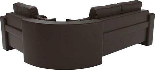 Угловой диван Mebelico Кембридж угловой 108831 (правый, экокожа, коричневый)
