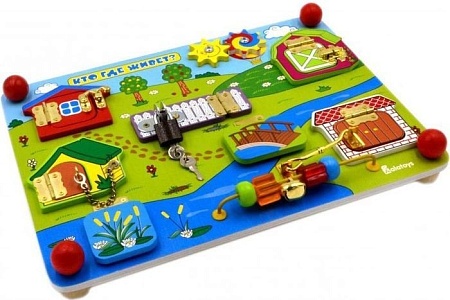 Развивающая игрушка Alatoys Бизиборд. Кто, где живет ББ203