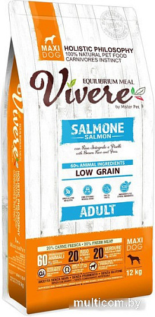 Сухой корм для собак Vivere Maxi Adult Salmon (для взрослых крупных пород с лососем) 12 кг