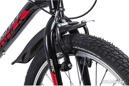 Детский велосипед Novatrack Prime 20 (черный/красный, 2019)