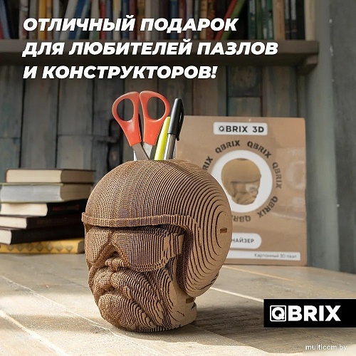 3Д-пазл QBRIX Бульдог Органайзер 3D 20005