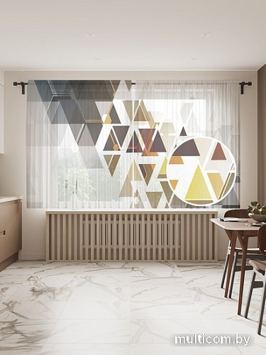 Комплект штор JoyArty Треугольная комбинация 1.45x1.8 м tul_30300_145x180 (2 шт)