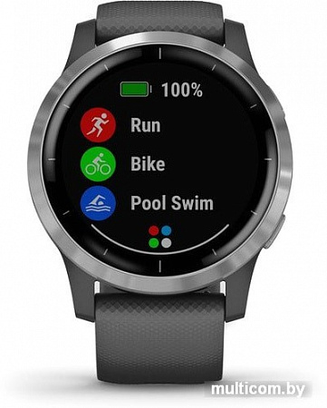 Умные часы Garmin Vivoactive 4 (серый/серебристый)