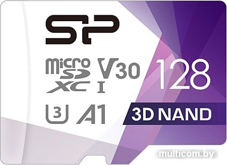 Карта памяти Silicon-Power Superior Pro microSDXC SP128GBSTXDU3V20AB 128GB + адаптер