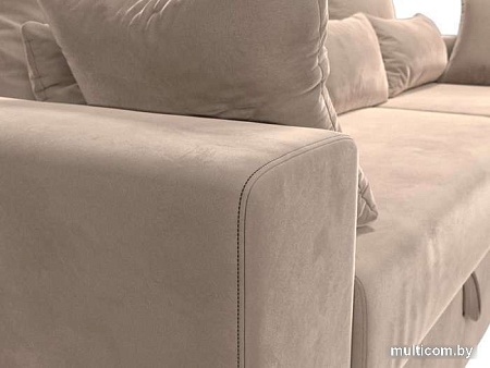 Угловой диван Mebelico Майами 15 114911 (правый, велюр, бежевый)