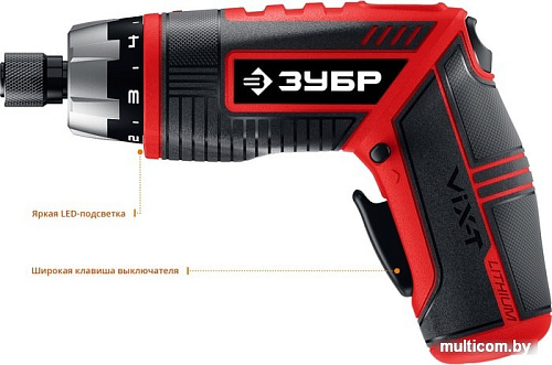 Электроотвертка Зубр Мастер ЗО-ЕМ-3.6 Ли (кейс)