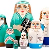 Развивающая игра Брестская Матрешка Подарки врачу и медсестре (набор 7 шт)