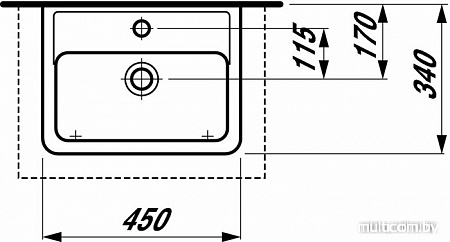 Умывальник Laufen PRO 811952 45x34