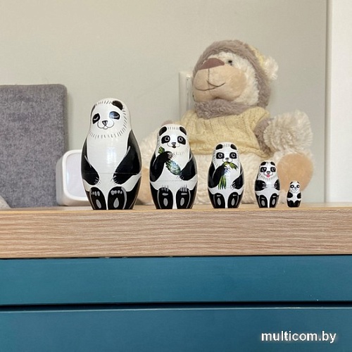 Развивающая игра Брестская Матрешка Медведь панда (набор 5 шт)