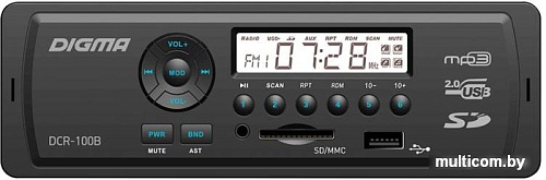 USB-магнитола Digma DCR-100B
