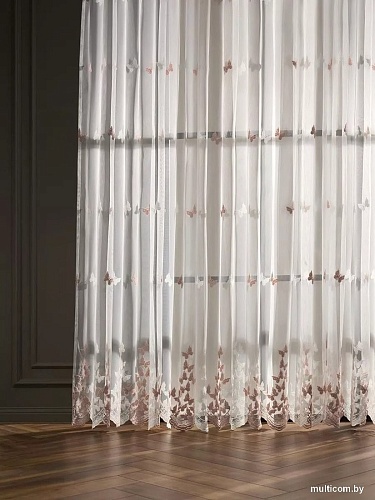 Тюль Arya Solo 400x260 8001885869609 (белый/розовый)