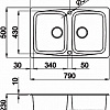 Кухонная мойка Elleci Master 350 Ghisa 70