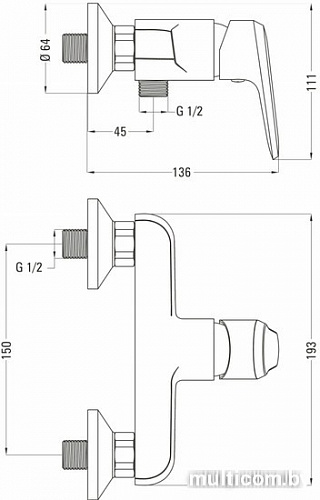 Смеситель Deante Avis BGV 040M