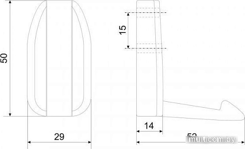 Крючок мебельный Boyard Solo K101BSN.7