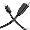 Кабель Borofone BX55 USB Type-A - microUSB (1 м, черный)