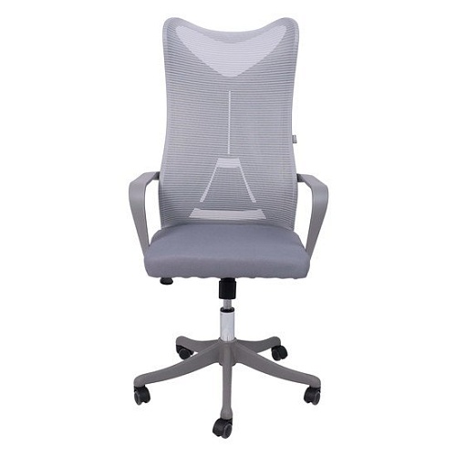 Кресло AksHome Abraham ткань/сетка, серый)