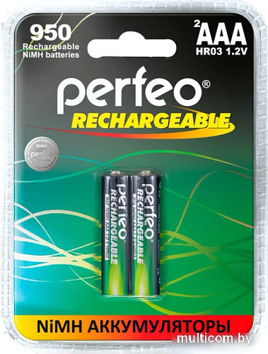 Аккумулятор Perfeo AAA 950mAh 2 шт. PF_C3015