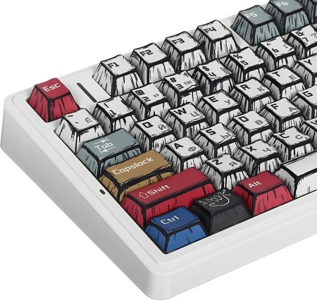 Клавиатура AULA F75 (Comic Keycap, Leobog Graywood V3)