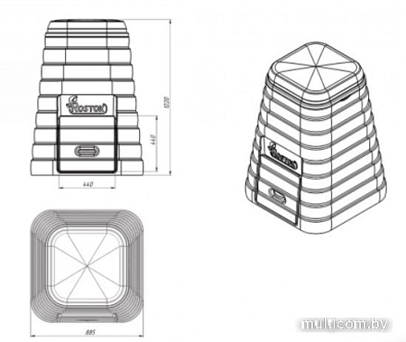 Садовый измельчитель Rostok 207.0000.406.0 (графит)