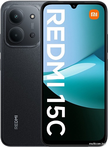 Телефон Xiaomi Redmi 15C 4G 4GB/256GB европейская версия (черный)
