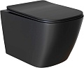 Унитаз White Wave Quadro (черный матовый)