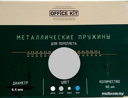 Металлическая пружина для переплета Office-Kit 6.4 мм OKPM14S (серебряный)