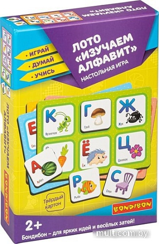 Развивающая игра Bondibon Лото Изучаем алфавит ВВ4868