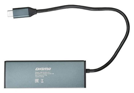 Док-станция Digma HUB-2U3.0СAU-UC-G