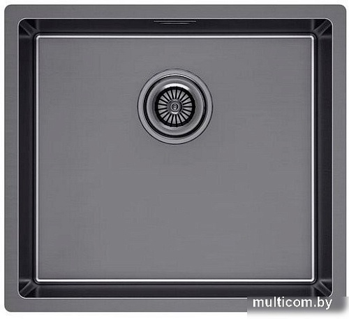 Кухонная мойка Paulmark Lassan 49 UNI LA49-GM (черный/вороненая сталь)