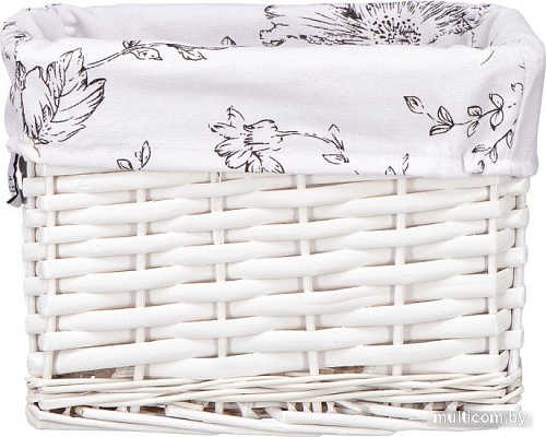 Корзина Natural House Цветы EW-90LM-M (белый)