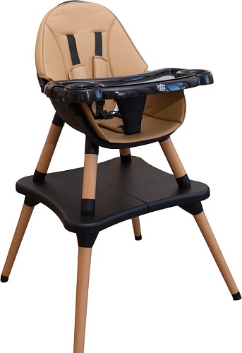 Высокий стульчик Solmax&Kids HW99644 (бежевый/черный)